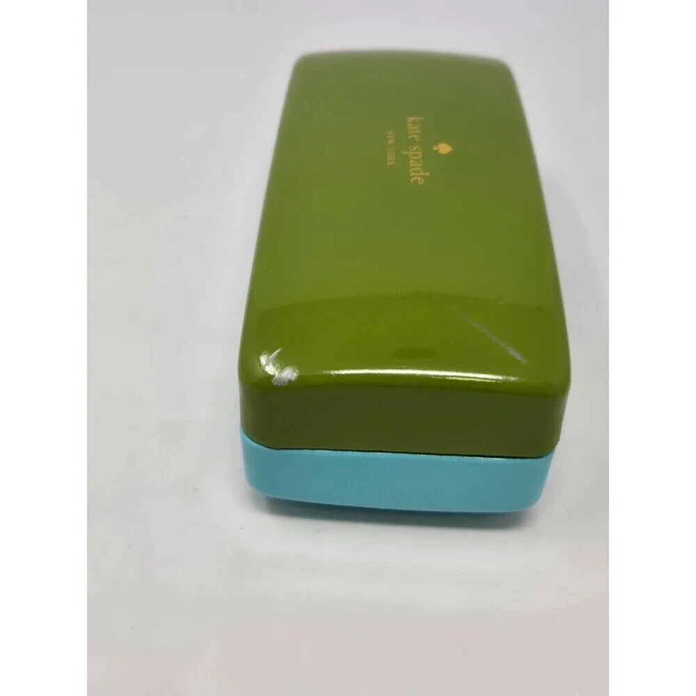 KATE SPADE NEW YORK GREEN & BLUE HARD SHELL SUNGLASS GLASSES CASE ACCESSORY